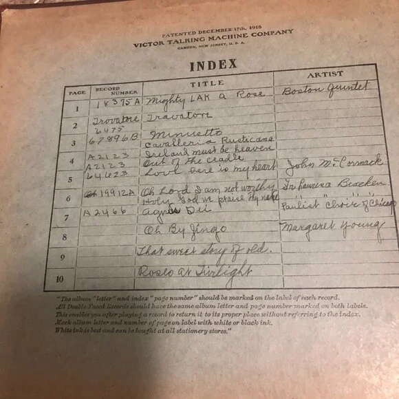 Vintage Victor Records, Hardbound Album, circa 1904-9 Box set - Picture 14 of 16